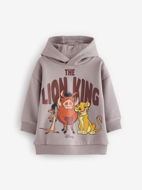 Charcoal Grey Lion Print King Hoodie (3mths-8yrs)