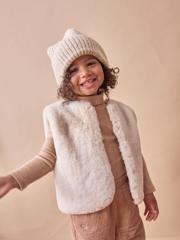 Oatmeal Fluffy Beanie (1-16yrs)