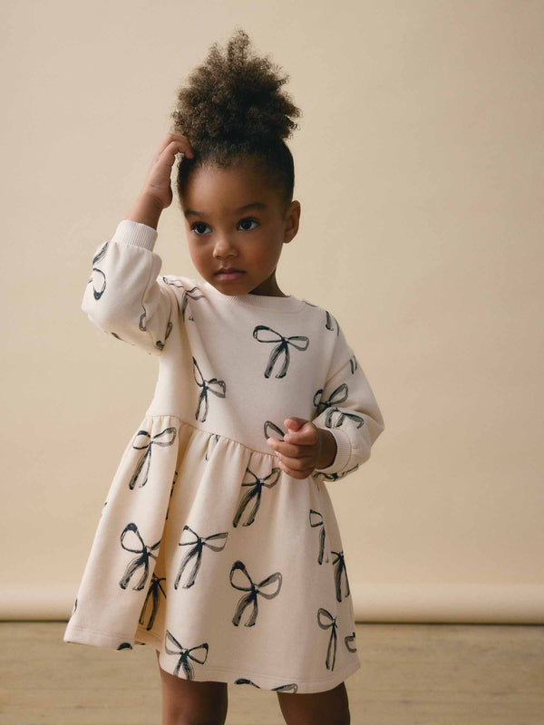 Monochrome Long Sleeve Jumper Dress (3mths-7yrs)