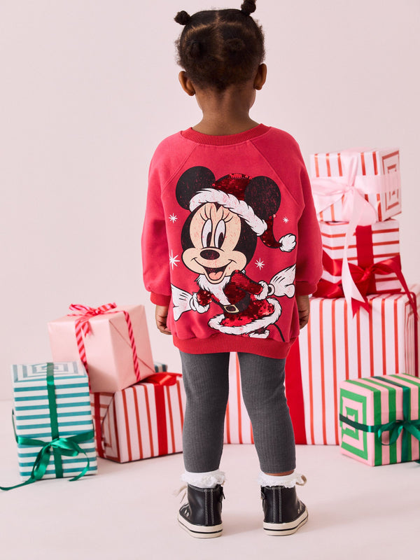 Red Disney Minnie Mouse Christmas Leggings Set (3mths-7yrs)