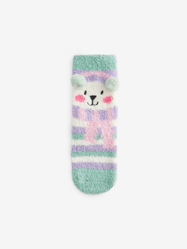 Blue/Cream Polar Bear Christmas Cosy Ankle Socks