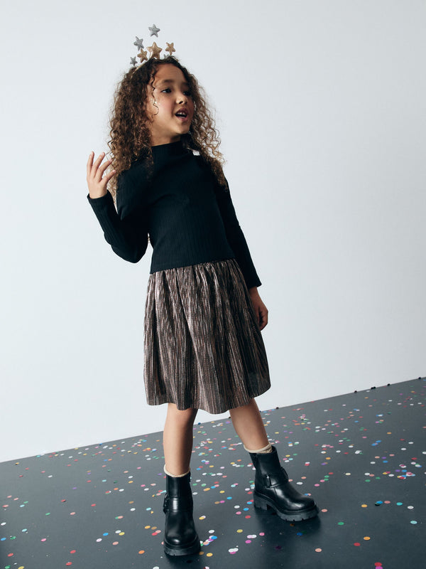 Gold Metallic Skirt (3-16yrs)