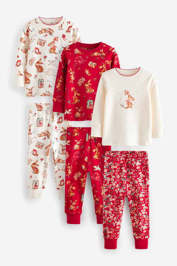 Red Mouse 100% Cotton Long Sleeve Snuggle Pyjamas 3 Pack (9mths-16yrs)