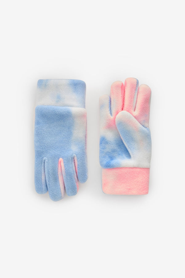 Multi Tie Dye Fleece Gloves (3-16yrs)