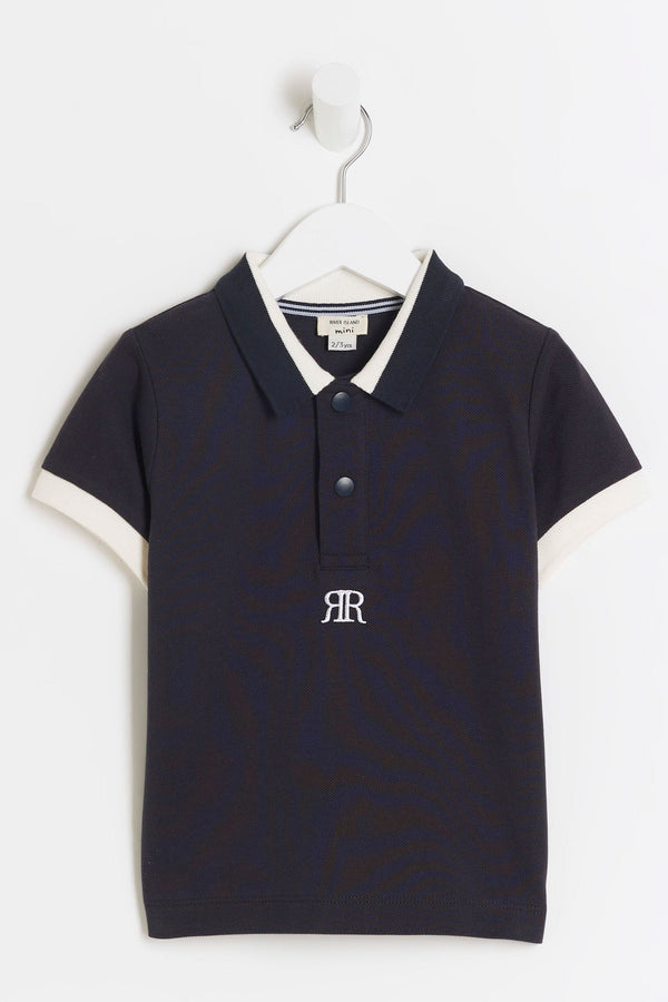 River Island Boys Pique Tipped Polo Shirt