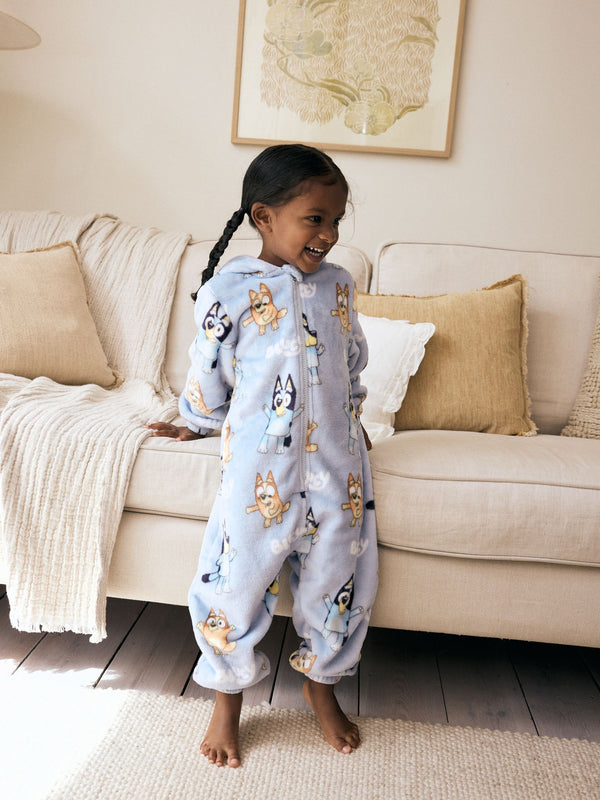 Blue Bluey License Fleece All-In-One (2-10yrs)