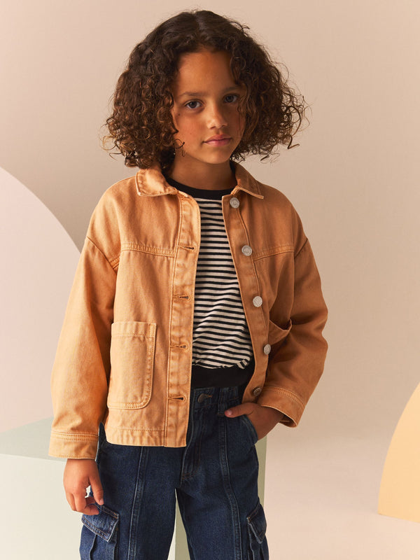 Sand Denim Shacket (3-16yrs)
