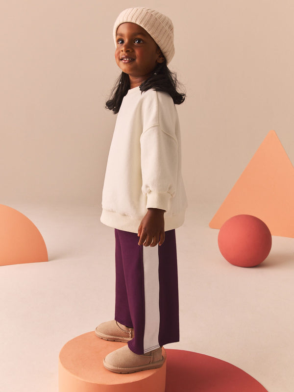 Berry Pink Cosy Fleece Lined Wide Trousers (3mths-7yrs)
