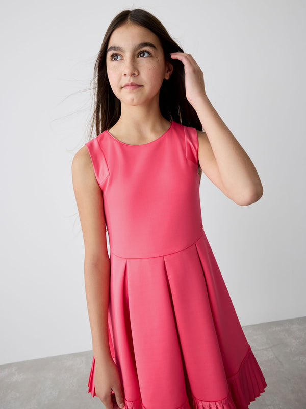 Baker by Ted Baker Coral Pink Frill Peplum Hem Dress