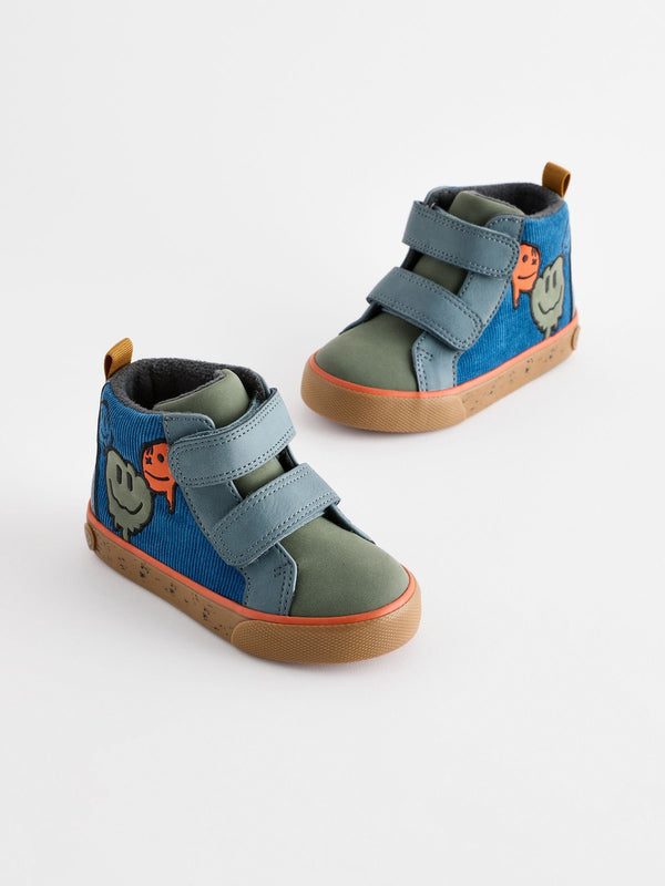 Blue Standard Fit (F) Warm Lined Touch Fastening Boots