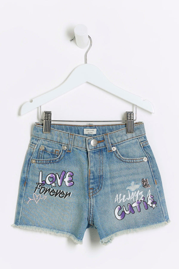 River Island Girls Be You Graffiti Shorts