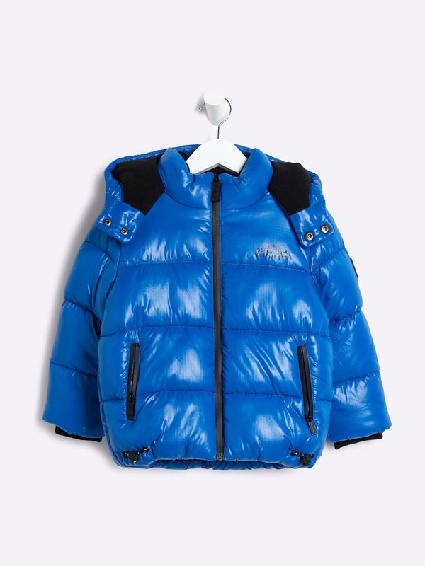 River Island Blue Boys Heavyweight Puffer Coat