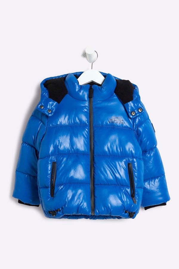 River Island Blue Boys Heavyweight Puffer Coat