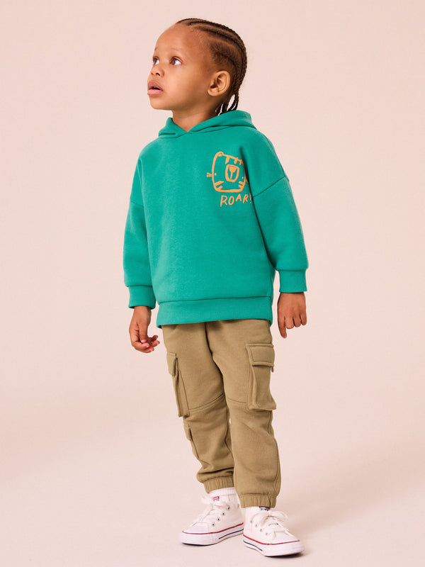 Green/Tan Utility Hoodie and Carpenter Joggers Set (3mths-7yrs)