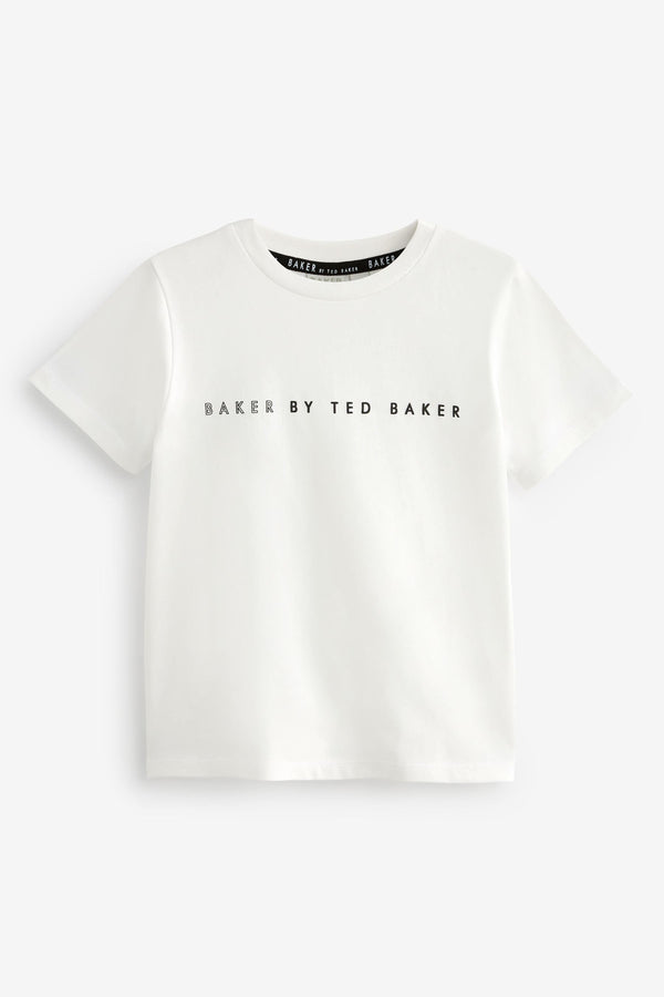 White Baker by Ted Baker Basic T-Shirt