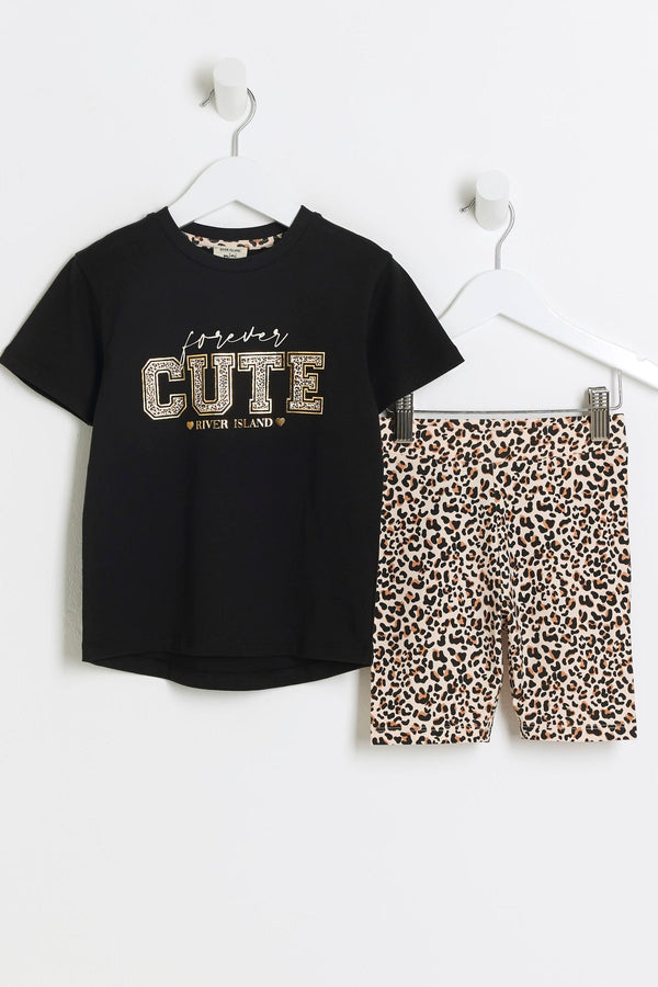 River Island Girls Forever Cute Tee and Set