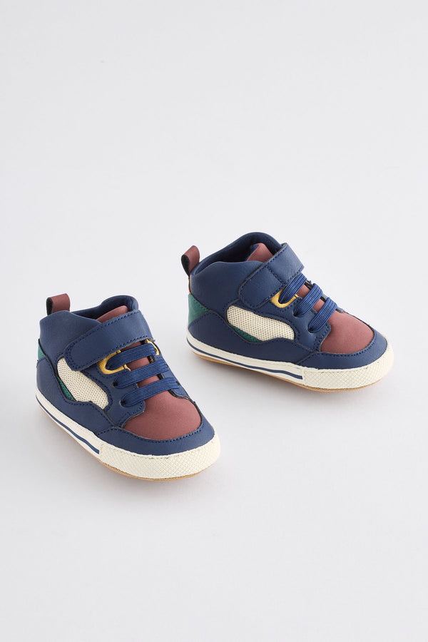 Multi Rainbow High Top Baby Trainers (0-24mths)