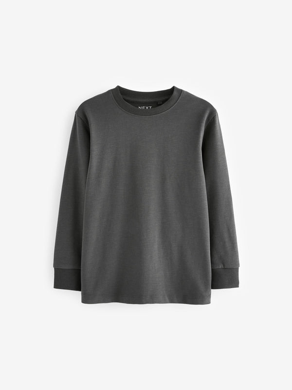 Charcoal Grey Regular Fit Long Sleeve Cosy T-Shirt (3-16yrs)