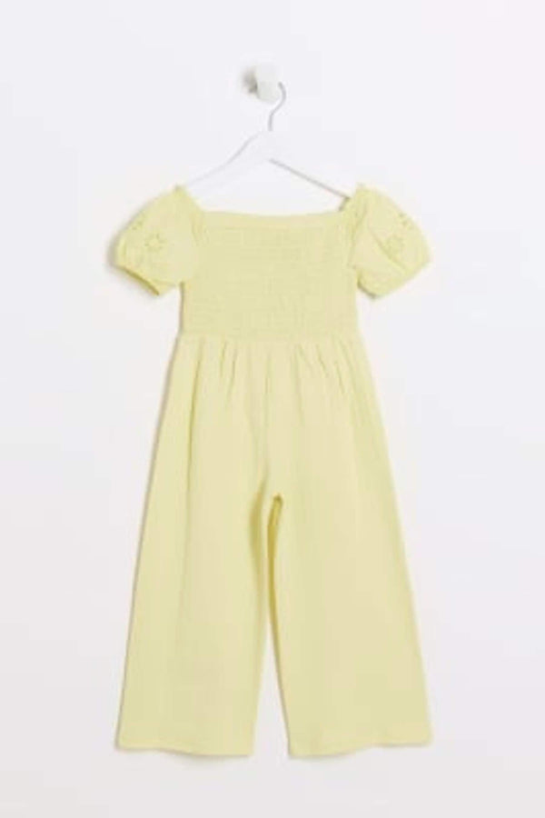 River Island Mini Girls Puff Sleeve Jumpsuit