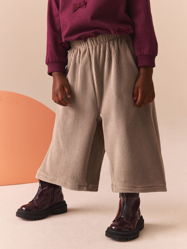 Neutral Wide Corduroy Trousers (3mths-7yrs)