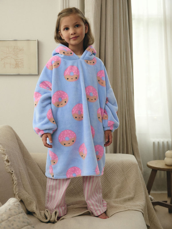 Blue/Pink Blanket Hoodie (3-16yrs)