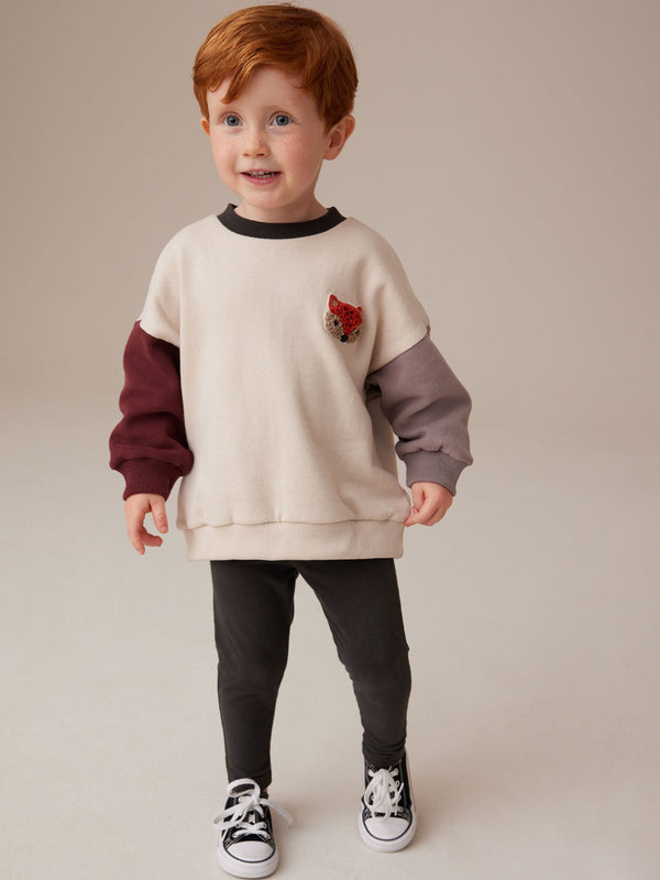 Stone Fox Colourblock Sweatshirt and Leggings Set(immediate)