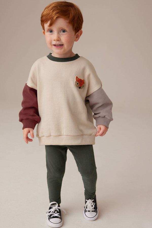 Stone Fox Colourblock Sweatshirt and Leggings Set (3mths-7yrs)