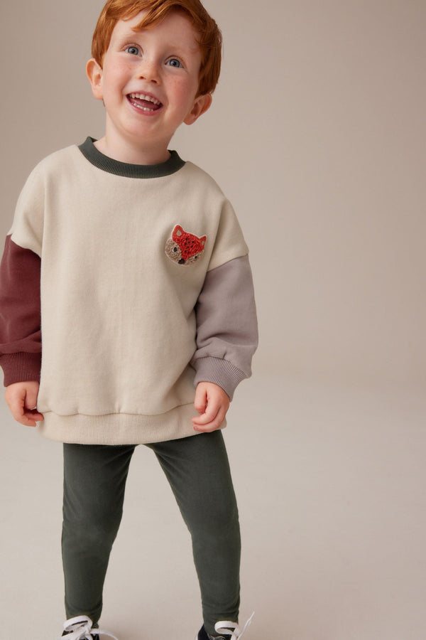 Stone Fox Colourblock Sweatshirt and Leggings Set (3mths-7yrs)