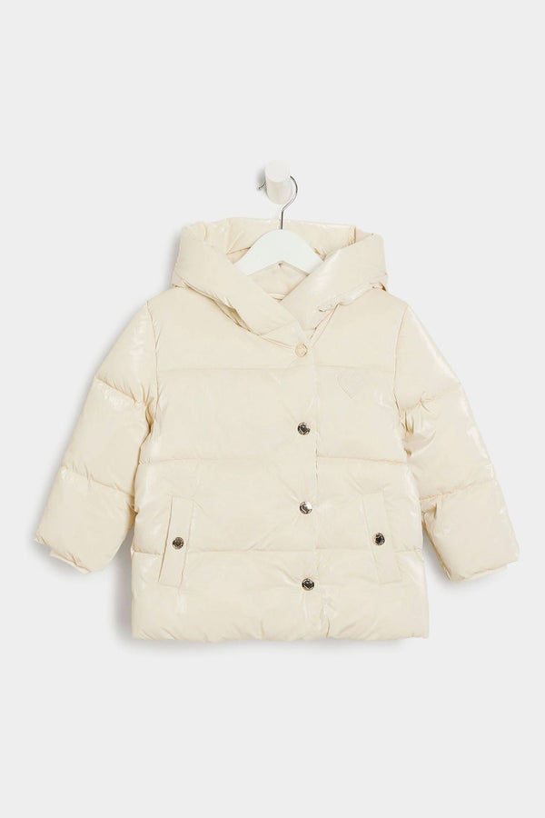 River Island Girls Heart Padded Puffer Coat