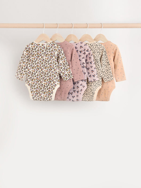 Neutral 5 Pack Baby 100% Cotton Bodysuits 5 Pack