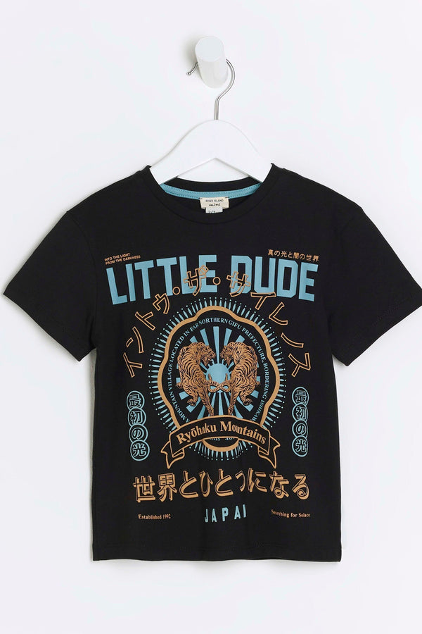 River Island Boys Little Dude Japanese T-Shirt