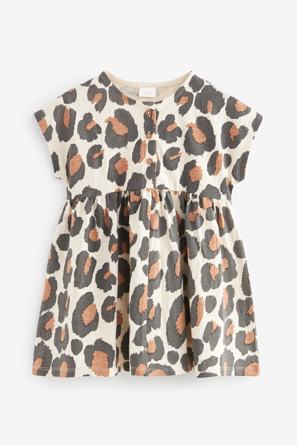 Animal Short Sleeve Jersey 100% Cotton Dress (3mths-7yrs)