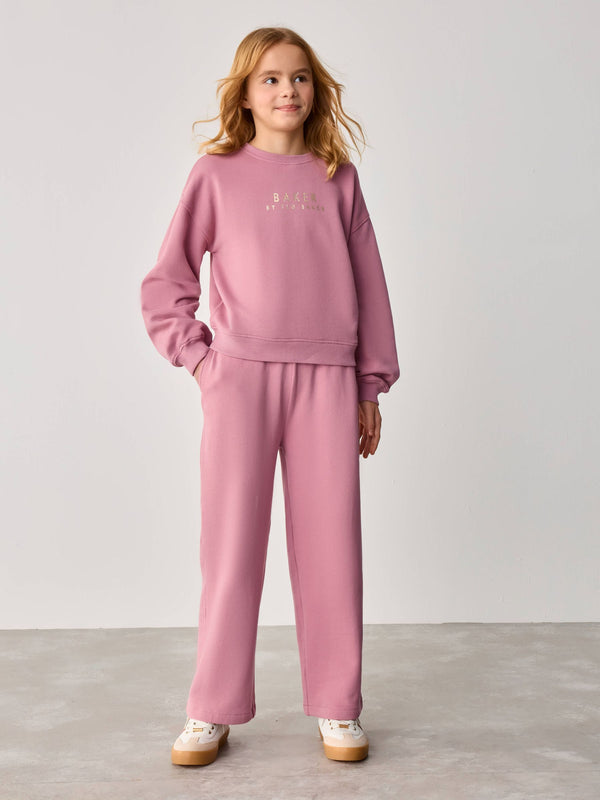 Baker by Ted Baker 2 Piece Logo Sweatshirt and Wide Leg Joggers Set