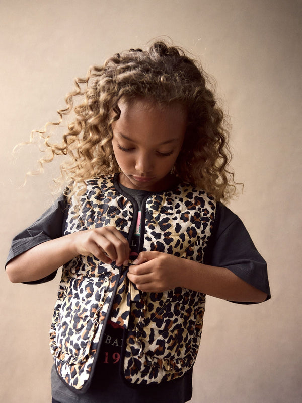 Animal Print 100% Cotton Gilet and T-Shirt Set (3-16yrs)