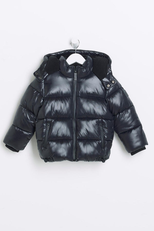 River Island Black Boys Heavyweight Puffer Coat