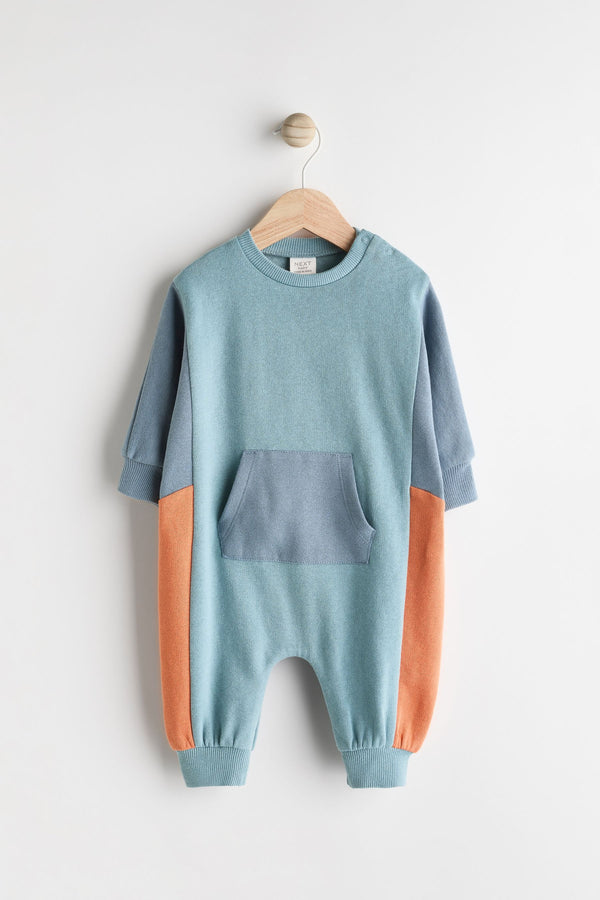 Blue Baby Sweat Romper