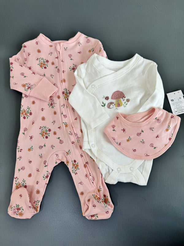 Primark pink woodland sleepsuit