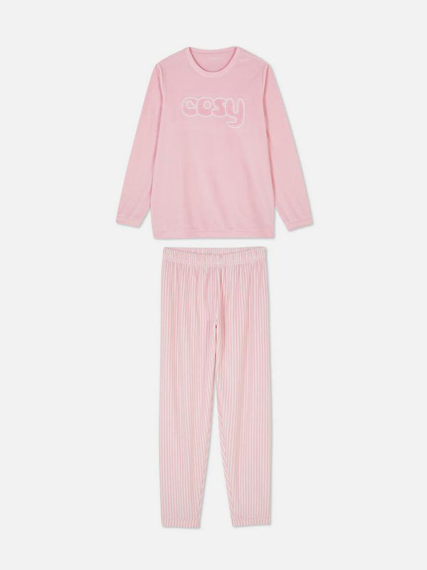 Primark women pink Microfleece pyjamas