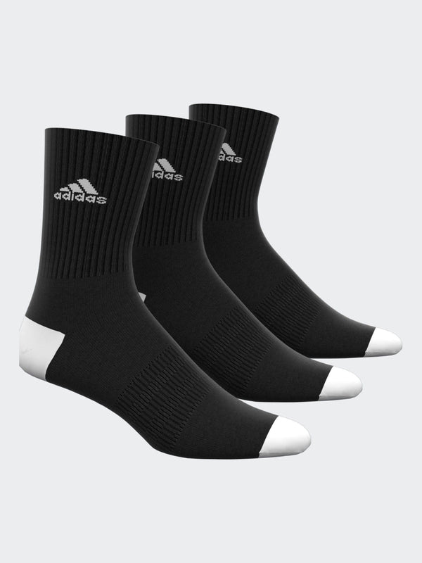 adidas Dark Black 3 Pack Cushioned Crew Socks 3 Pack