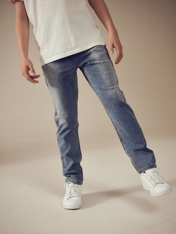 Light Blue Regular Fit Stretch Elasticated Waist Jeans (3-16yrs)