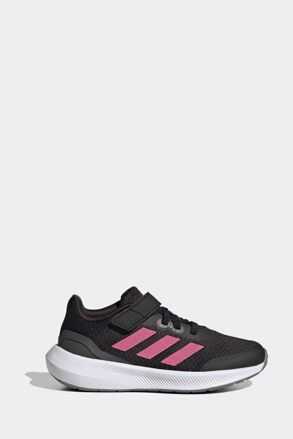 Black/Pink adidas Sportswear Runfalcon 3.0 Elastic Lace Top Strap Trainers