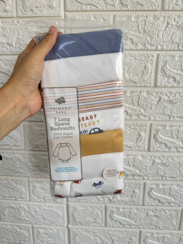 Primark 7pk long sleeve bodysuit