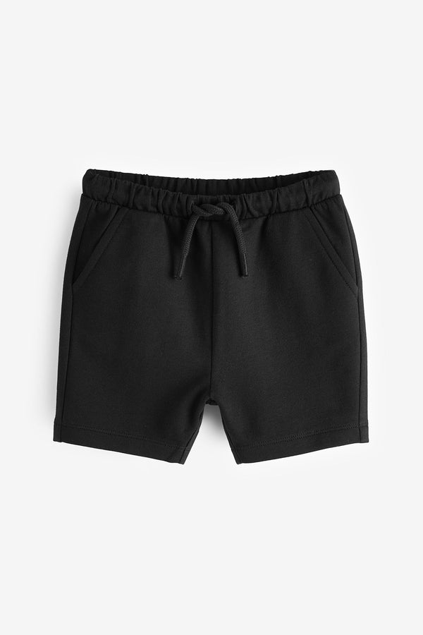 Black 100% Cotton Jersey Shorts (3mths-7yrs)