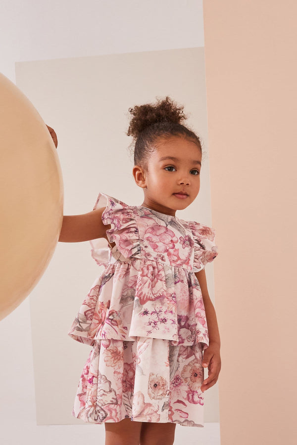 Pink Frill Ponte Dress (3mths-7yrs)