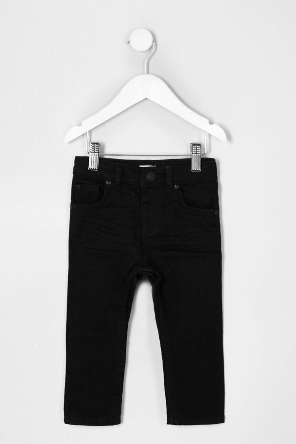 Black Chrome River Island Boys Skinny Jeans