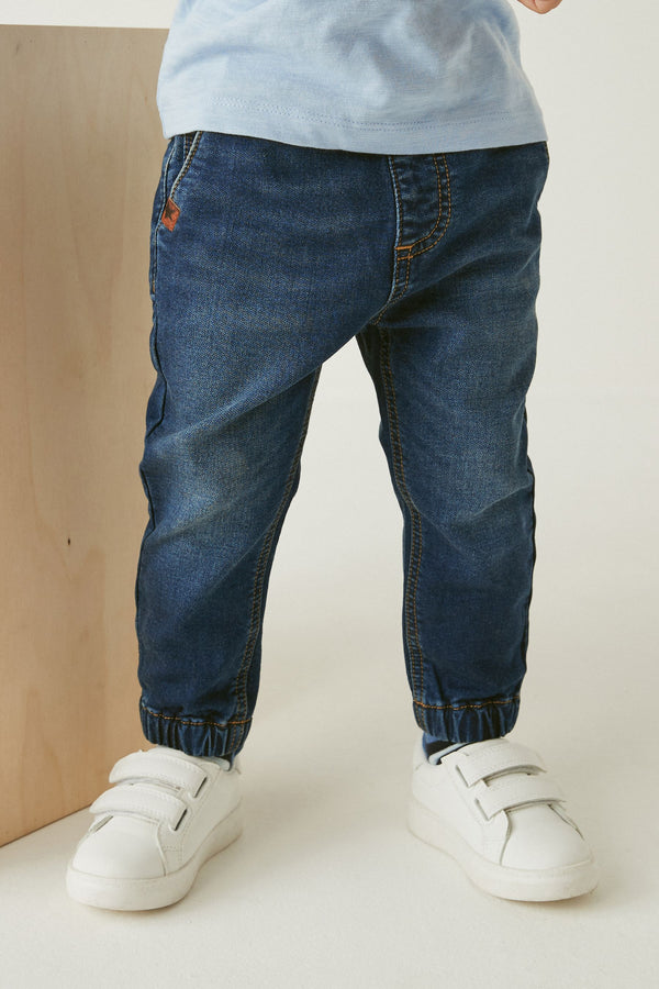 Dark Wash Jogger Jeans With Comfort Stretch (3mths-7yrs)