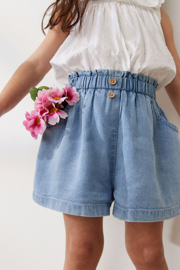 Denim Button Shorts (3mths-7yrs)