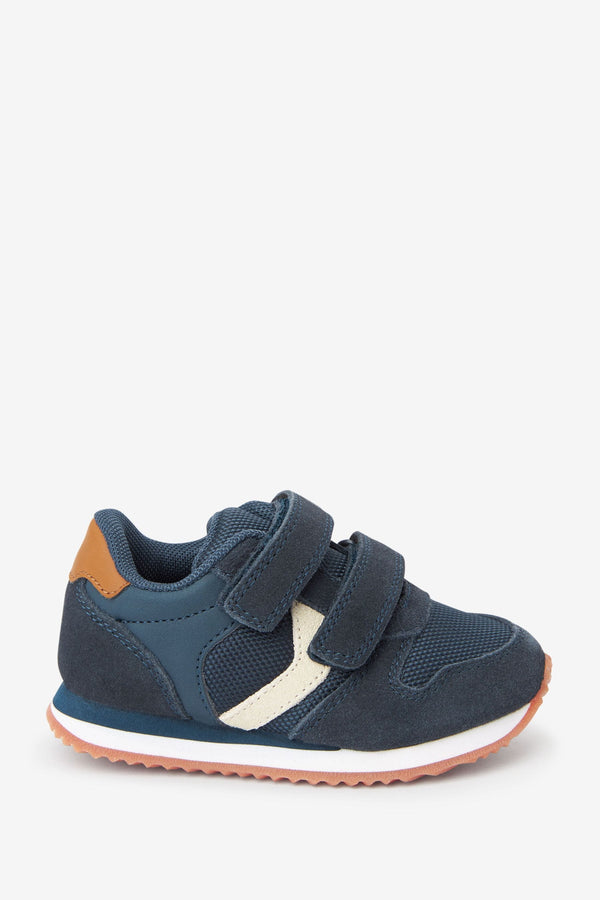 Navy Double Strap Trainers