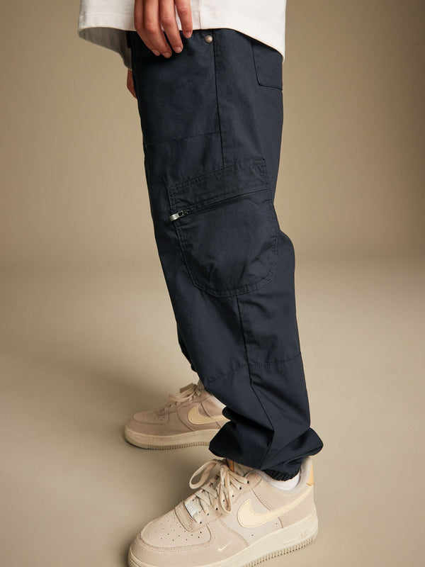 Navy Lined Cargo Trousers (3-16yrs)