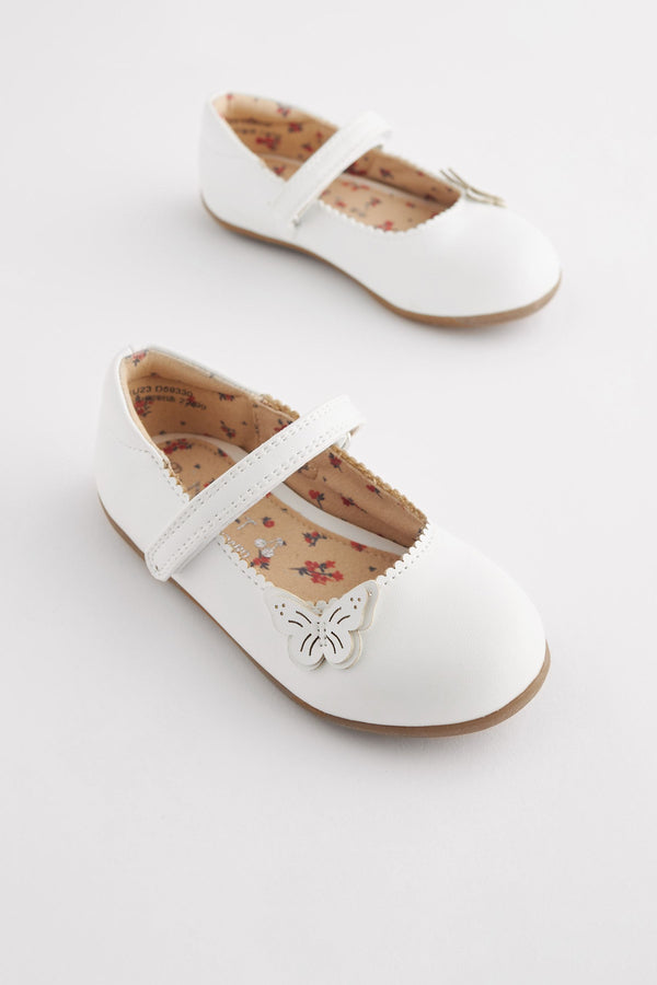 White Butterfly Mary Jane Shoes